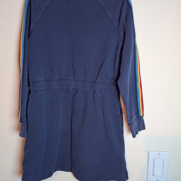 Primary Navy Dress with Rainbow Stripes - Picture 6 of 14